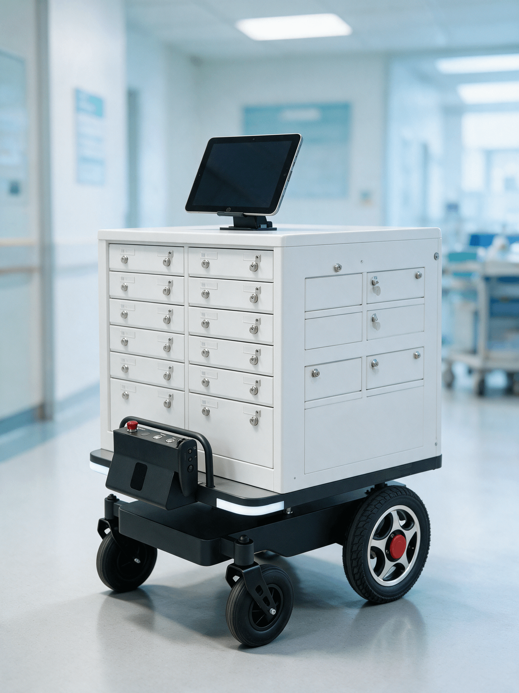 AMT100 configured as a hospital medication cart