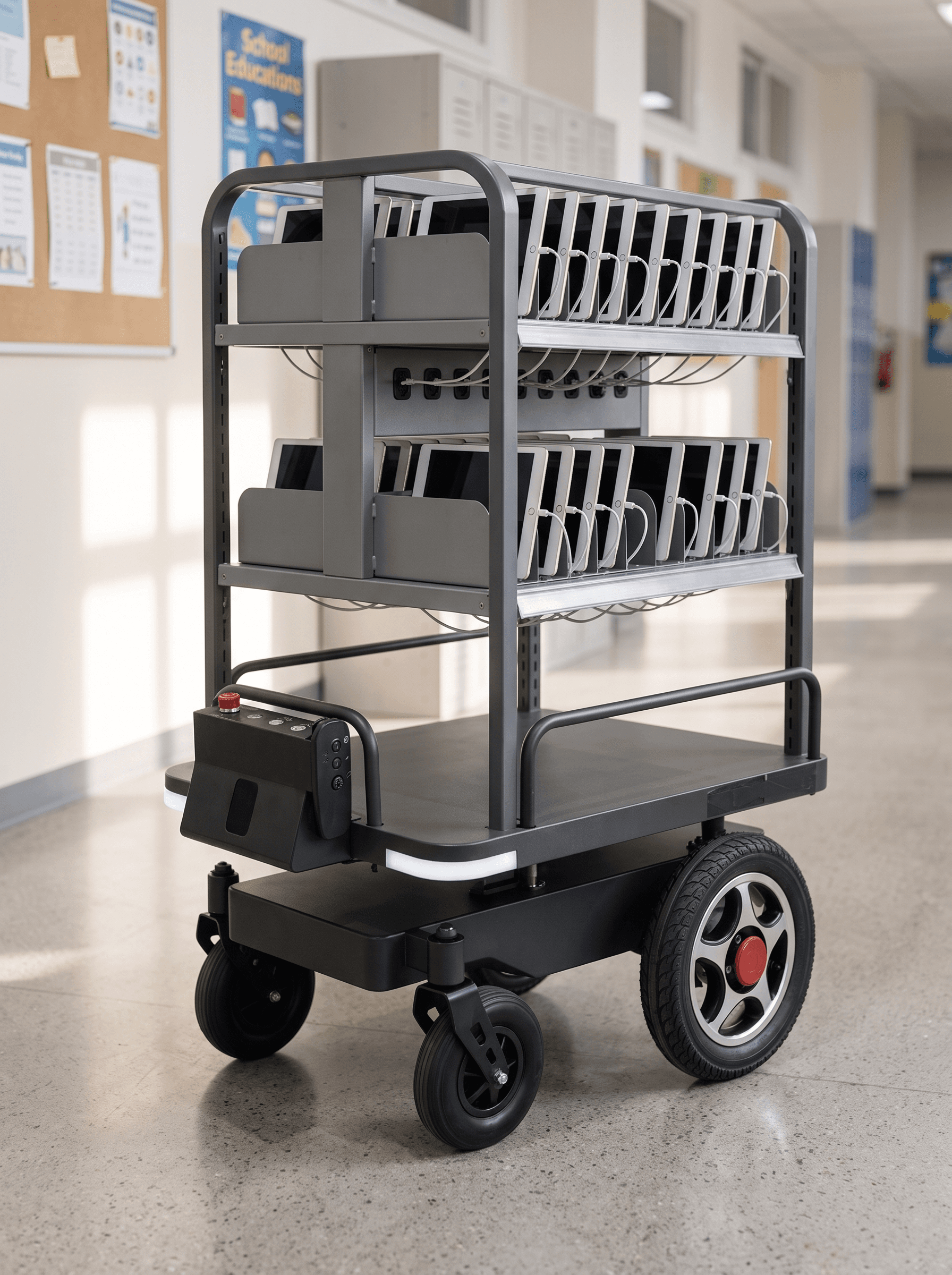 AMT100 configured as a school ipad charging cart